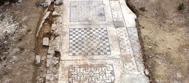 Crews uncover massive Roman mosaic in southern Turkey