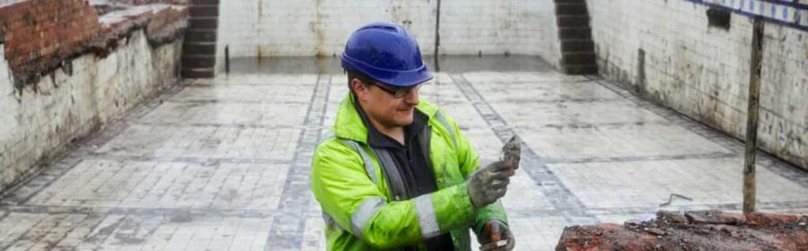 A Victorian Bath House has been dug up from under a Manchester Car Park