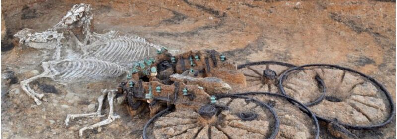 2,500-Year-Old Chariot Found – Complete with Rider And Horses