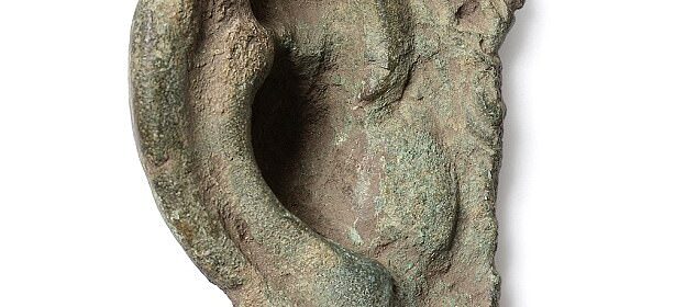 Ear from a Roman statue found in North Yorkshire