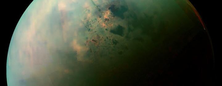 'Bathtub rings' around Titan's lakes might be made of alien crystals