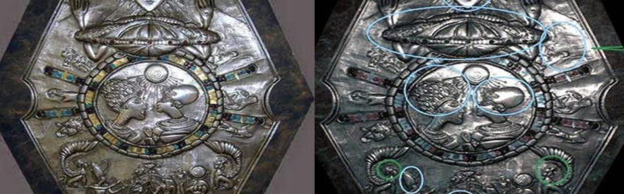A strange Alien medallion was discovered in an Egyptian tomb