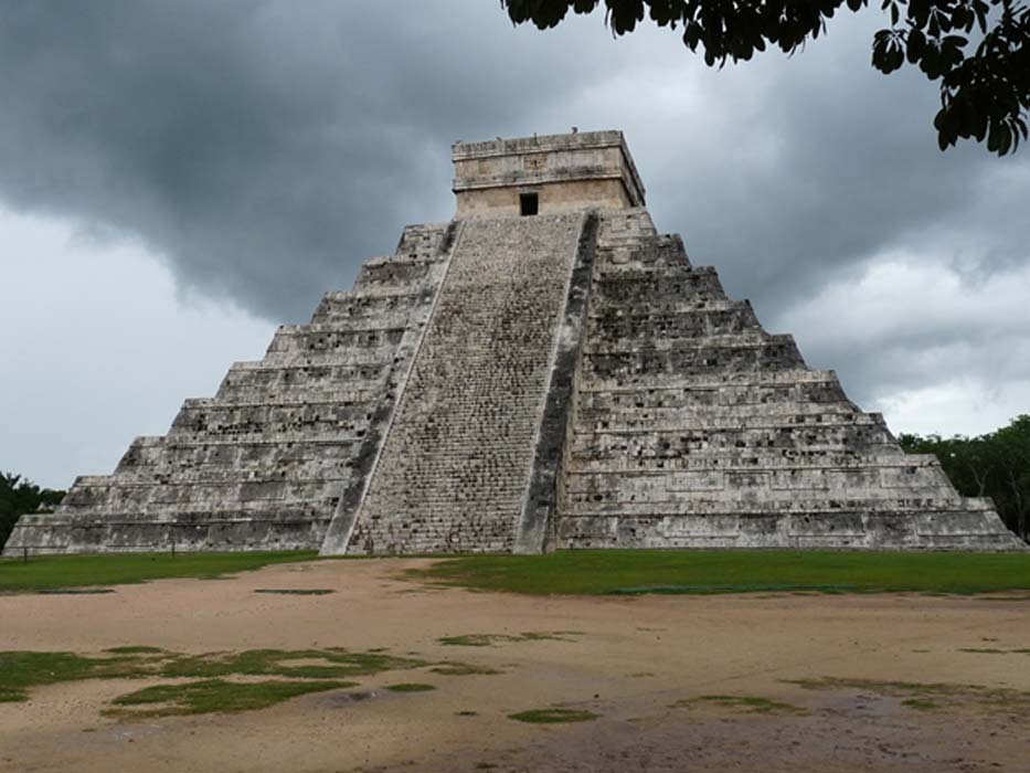 Original pyramid found underneath two outer pyramids at Chichen Itza in Yucatan